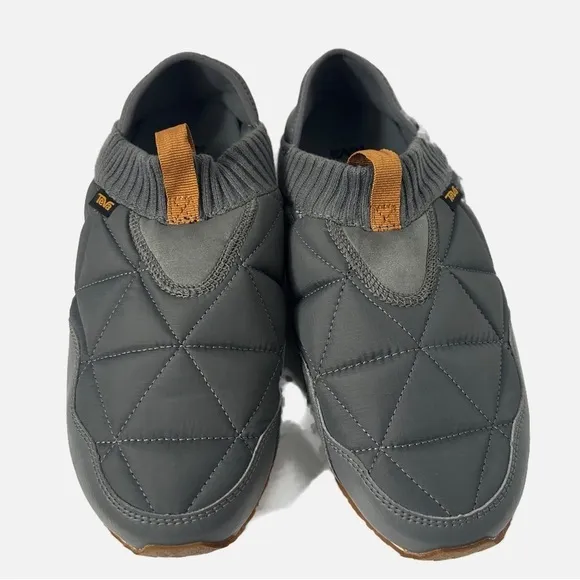 NEW TEVA Men’s ReEmber Mock Shoes Quilted Gray Camping Slip On Microfiber 9 US