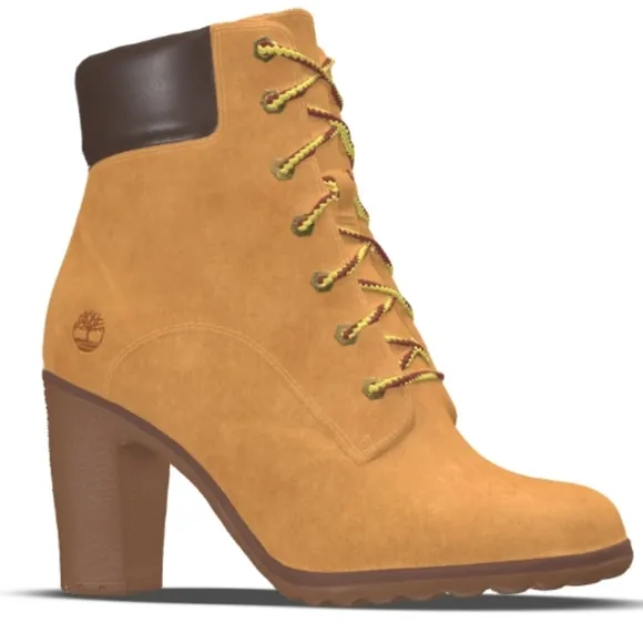 NEW TIMBERLAND Allington 6'' Womens Lace Up Heeled Boots SZ 8.5