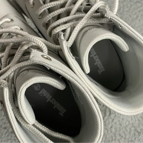 NEW Timberland‎ Booties Shoes Womens 7.5 Gray Leather Lace Up Medium (B,M)