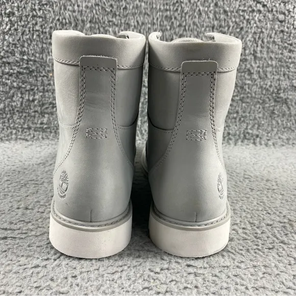 NEW Timberland‎ Booties Shoes Womens 7.5 Gray Leather Lace Up Medium (B,M)