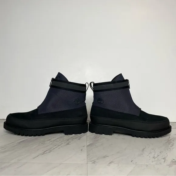 New! Timberland Heritage Front Zip Black Boot 9