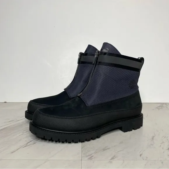 New! Timberland Heritage Front Zip Black Boot 9