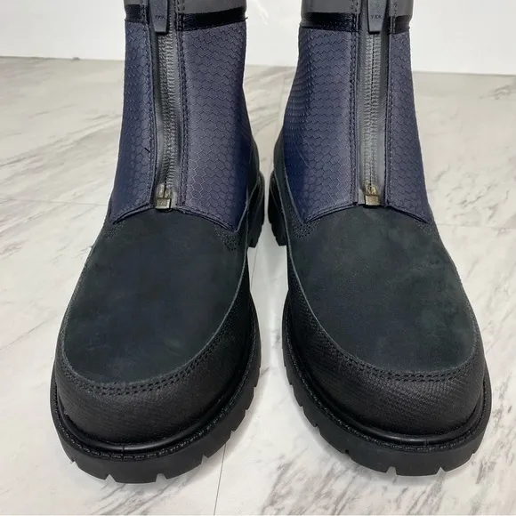 New! Timberland Heritage Front Zip Black Boot 9