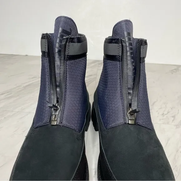 New! Timberland Heritage Front Zip Black Boot 9