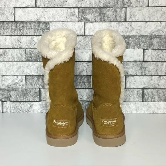 New Ugg Koolaburra Womens 6 Alamie Tan Suede Lined Boots
