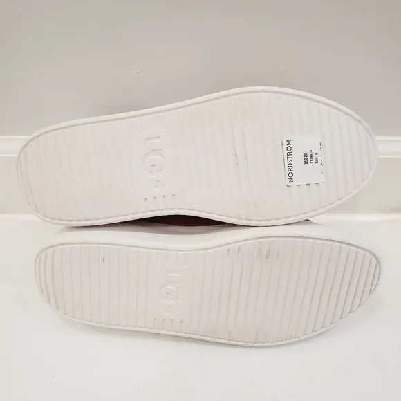 NEW UGG Scape Platform Sneakers Leather Lace Up Low Top Rose