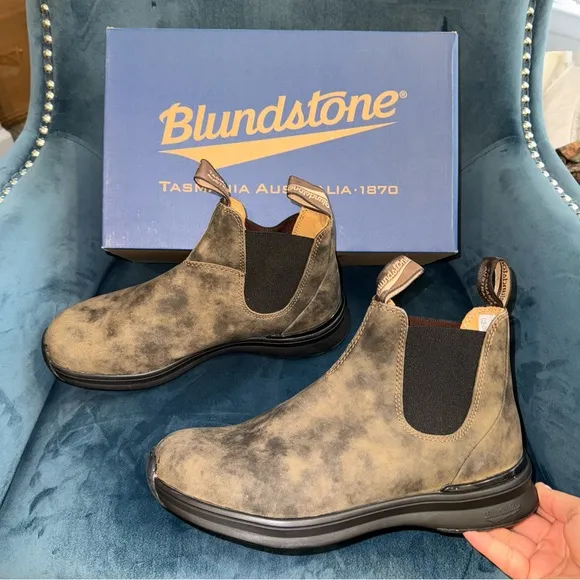 New US Size 9 Blundstone Elastic Sided Chelsea Boots Rustic Brown