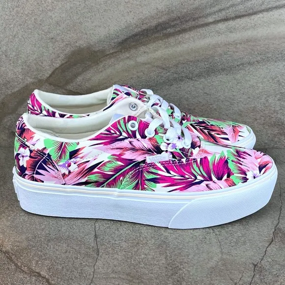 NEW Vans Doheny Platform Sneakers Tropical Print