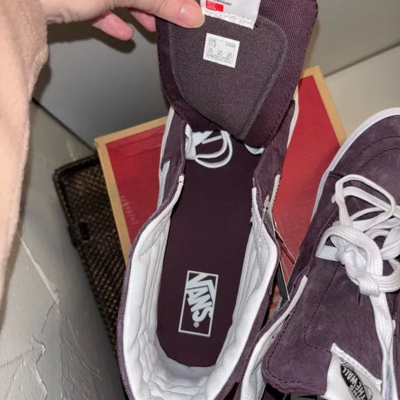NEW Vans Men's Size 11 Sk8-Hi Suede Wine Tasting