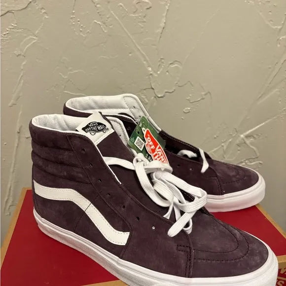 NEW Vans Men's Size 11 Sk8-Hi Suede Wine Tasting
