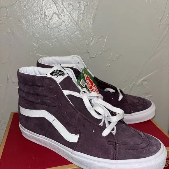 NEW Vans Men's Size 11 Sk8-Hi Suede Wine Tasting