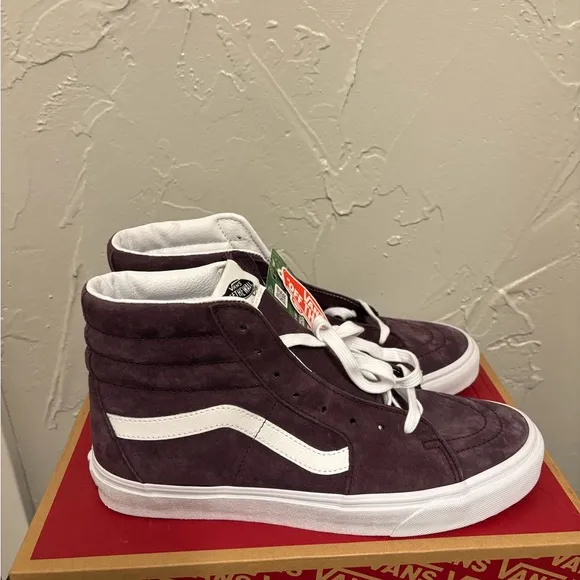 NEW Vans Men's Size 11 Sk8-Hi Suede Wine Tasting