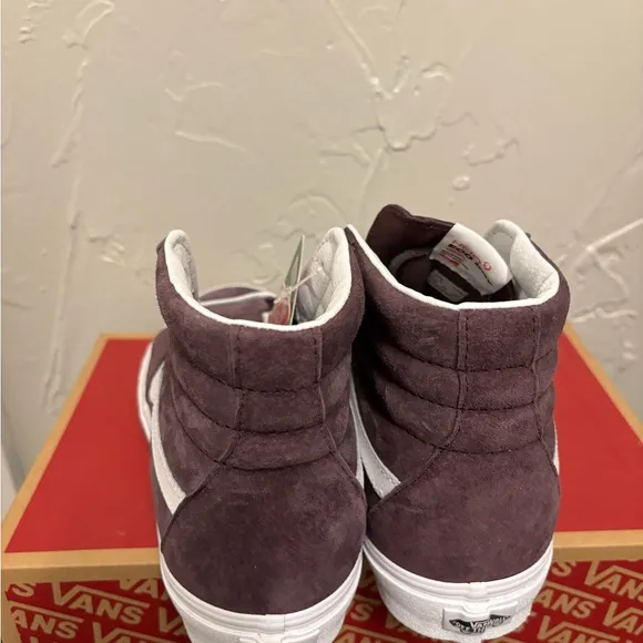 NEW Vans Men's Size 11 Sk8-Hi Suede Wine Tasting