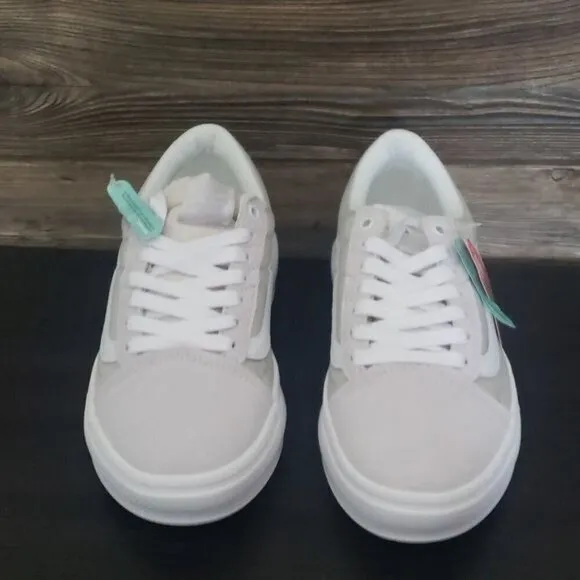 New Vans Old Skool Over Light Gray White Platform Sneakers