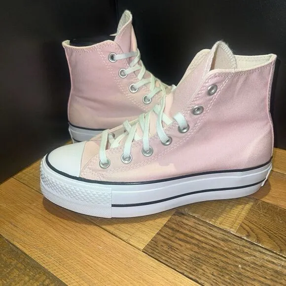 New Women's Converse Chuck Star Platform Hi Sneakers A06507F Donut Glaze Pink