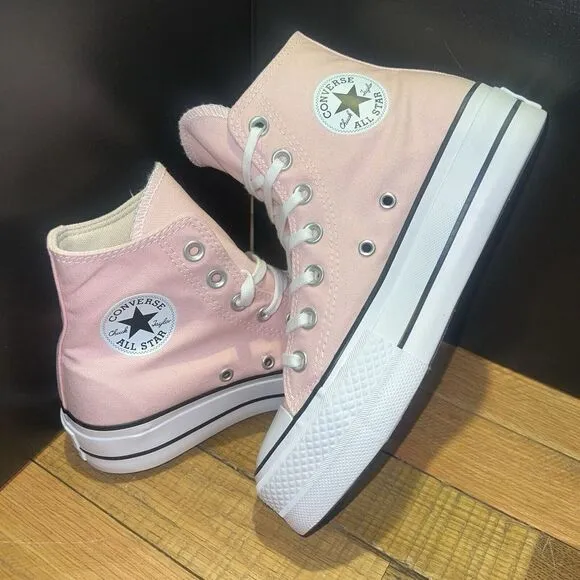 New Women's Converse Chuck Star Platform Hi Sneakers A06507F Donut Glaze Pink