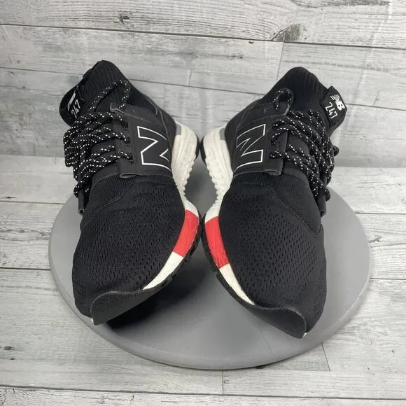 New Balance Mid 247 Black/White Mesh Knit Shoes Sneakers Mens Lifestyle Size 12