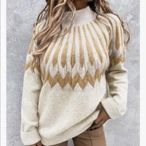 NEW Patterned Warm Pullover Sweater