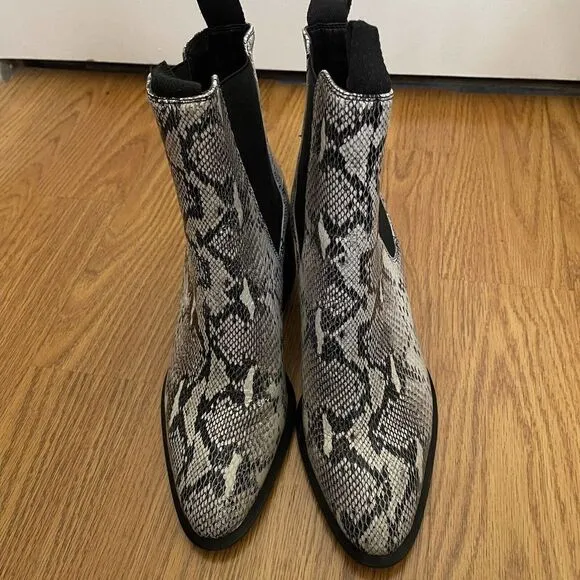 NEW! tony bianco hampton natural snake point toe western boots size US 7