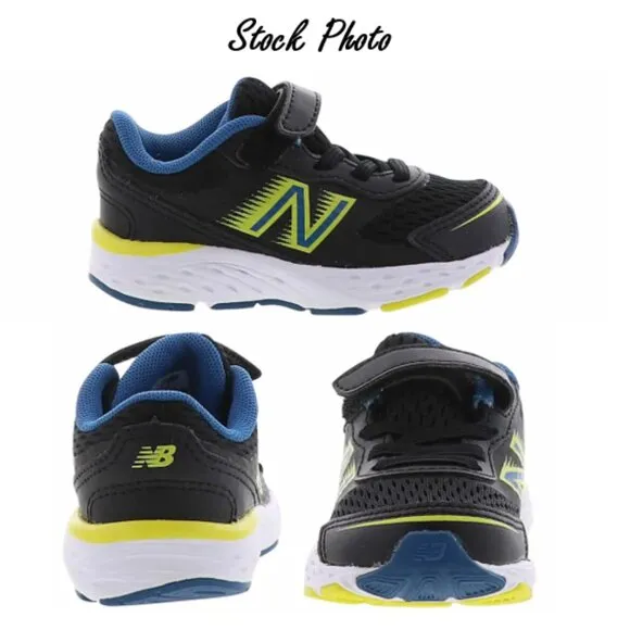 NIB 13 X-Wide Little Boys, 680 V6 Velcro Hook &amp; Loop Running Shoe by New Balance