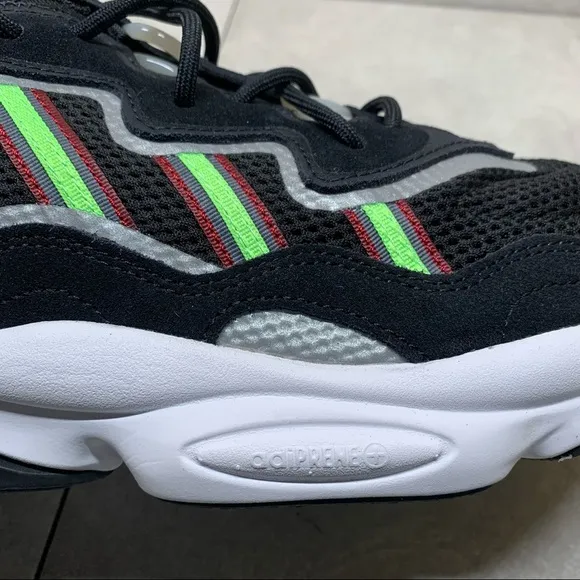 NIB Adidas Ozweego Core Black Solar Green shoes 12