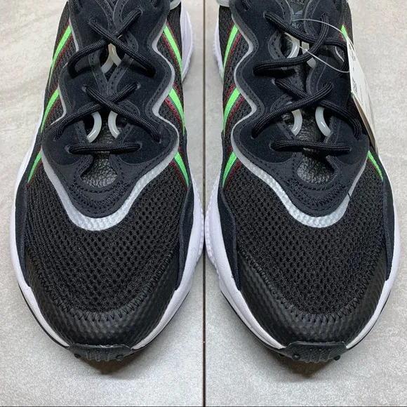 NIB Adidas Ozweego Core Black Solar Green shoes 12