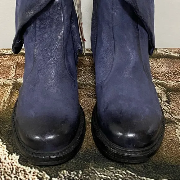 NIB AS98 Blue Ankle Boots Size 39