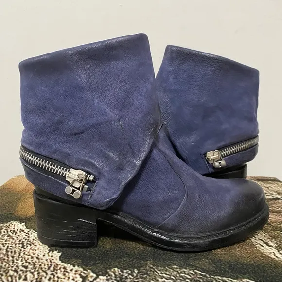 NIB AS98 Blue Ankle Boots Size 39