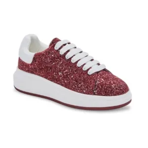 NIB Blondo Burgundy Sequin Diva Platform Sneakers Women’s Size 7