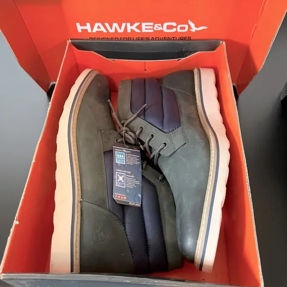 NIB Hawke &amp; Co Men’s Leather Hunter Boots