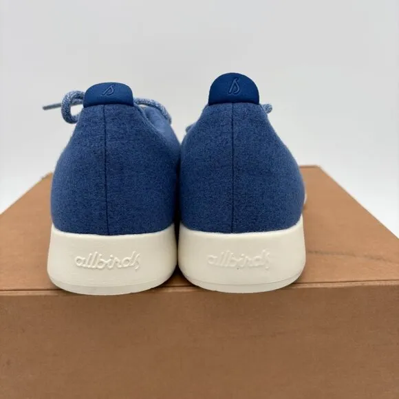 NIB NWT Men's Size 9 Allbirds Tuke River Blue Wool Runner Walking  Shoes.