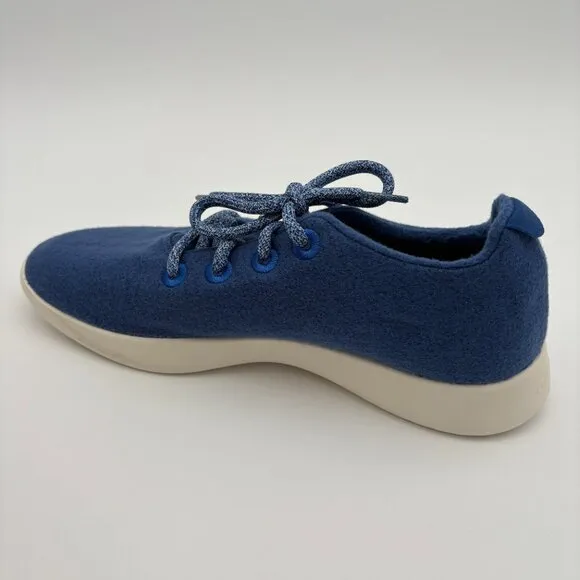NIB NWT Men's Size 9 Allbirds Tuke River Blue Wool Runner Walking  Shoes.