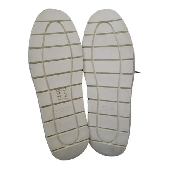 NIB Rag &amp; Bone Linden Cemento Perforated Sued Platform Sneakers in Gray Size 9.5