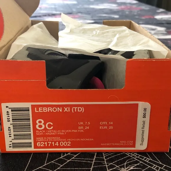 NIB RARE NIKE LEBRON JAMES XI TD TODDLER SHOES 8c