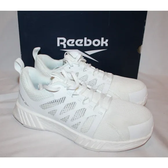 NIB Reebok Work Women's Fusion Flexweave Cage Work Boots White‎ Sz 10