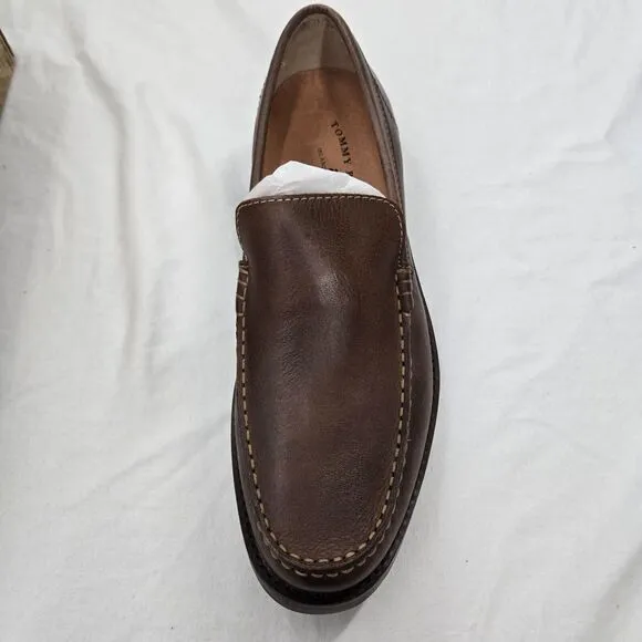 NIB Tommy Bahama Rocker Canyon Venetian Brown Leather Slip-On Shoes 9 Loafer Men