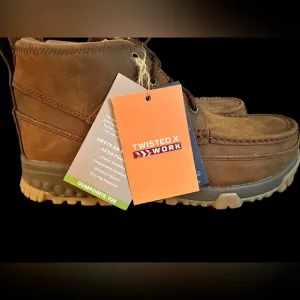 NIB Twisted X Men's Work Leather Lace-up Composite Toe Boot- 8.5 M. MSRP $170.