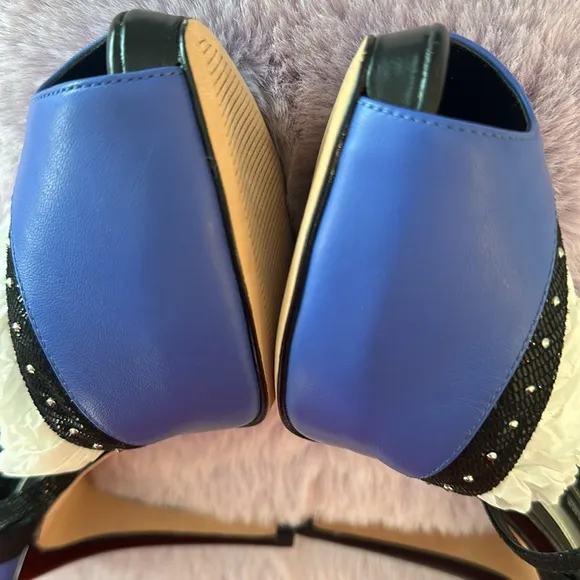 NIB WHBM ADRI Majorelle Peep-Toe Sandals