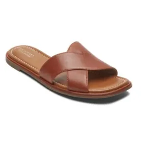 NIB WOMEN'S TOTAL MOTION ZADIE SLIDE SANDALS WOMEN'S SHOES IN SPICED RUM LEATHER