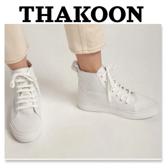 NIB Thakoon Pull On High Top Sneaker - White