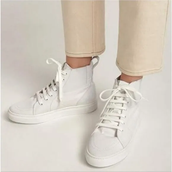 NIB Thakoon Pull On High Top Sneaker - White