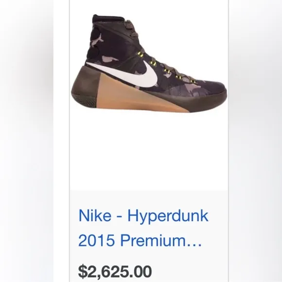 Nike  2015 Hyperdunk Premium High-Top black / camo/ neon  sneakers sz 8.5