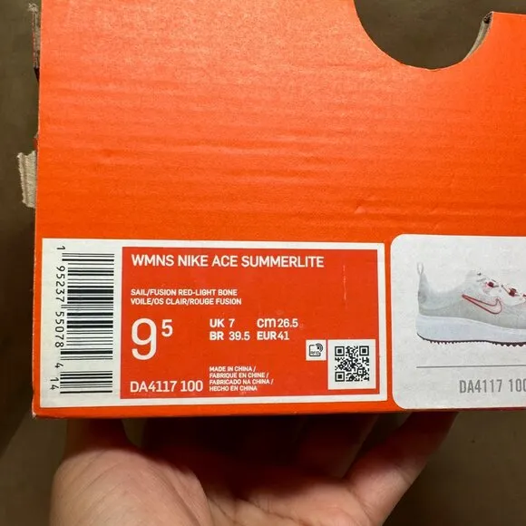 🤩Nike Ace Summerlite Spikeless  Womens Golf Shoes Size 8 Beige Red DA4117-100