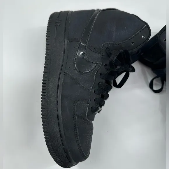 Nike Air Force 1 High Top Triple Black Sneakers