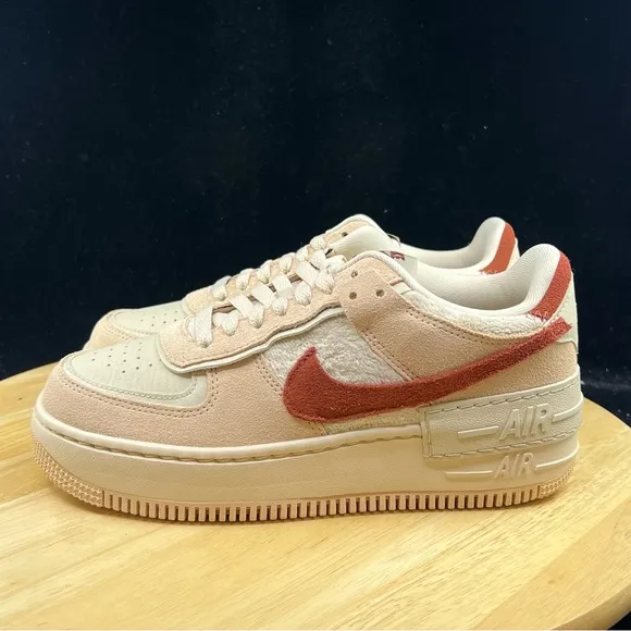 Nike Air Force 1 Shadow Shimmer/Mars Stone-Sanddrift DZ4705-200 Womens Sizes