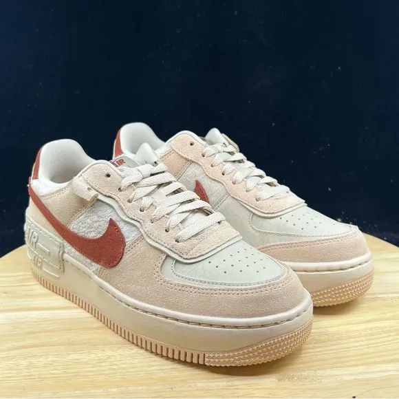 Nike Air Force 1 Shadow Shimmer/Mars Stone-Sanddrift DZ4705-200 Womens Sizes