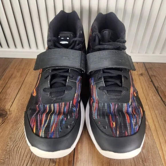 Nike Air Force Max AR0974-100 Mens 11.5 Black White Multi Mesh Basketball Shoes