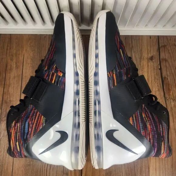 Nike Air Force Max AR0974-100 Mens 11.5 Black White Multi Mesh Basketball Shoes