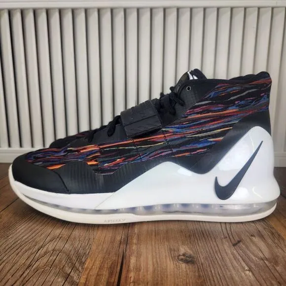 Nike Air Force Max AR0974-100 Mens 11.5 Black White Multi Mesh Basketball Shoes