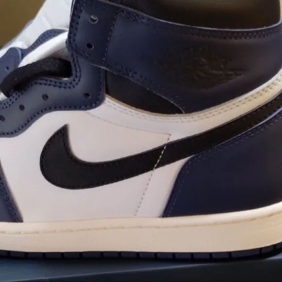 Nike Air High-Top Sneakers in Navy and White